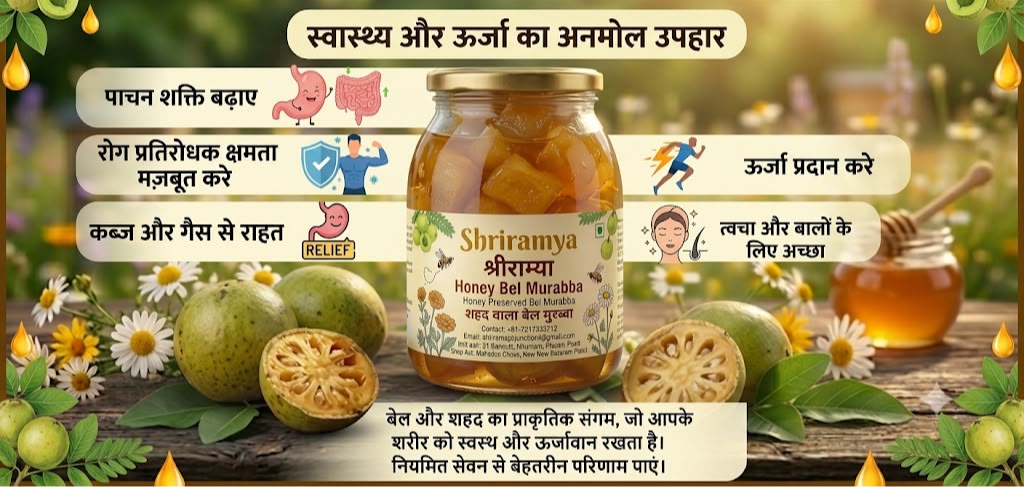 Shriramya Premium Honey Bel Murabba (100% Natural & Sugar Free)